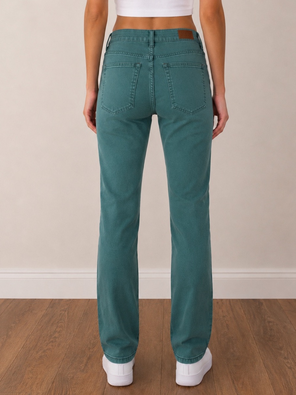 BDG TEAL GREEN STRAIGHT LEG JEANS | STRETCH DENIM | SKINNY FIT PANTS | SIZE 24 - Picture 2 of 8